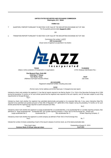 Thumbnail AZZ 10-Q Quarterly Report FY 