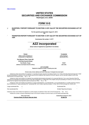 Thumbnail AZZ 10-Q Quarterly Report FY2014 