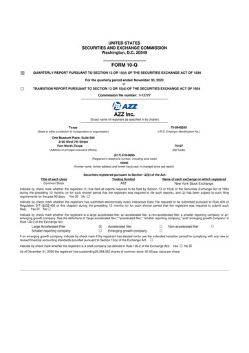 Thumbnail AZZ 10-Q Quarterly Report FY2021 