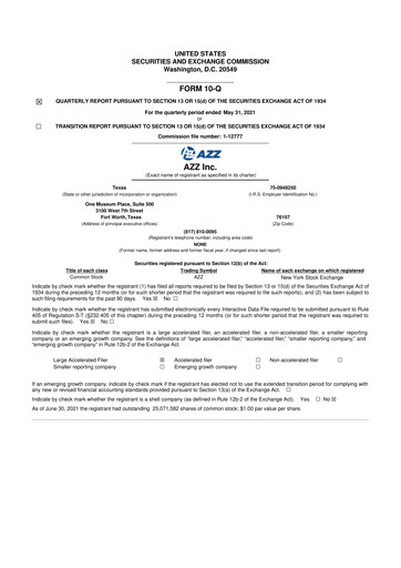 Thumbnail AZZ 10-Q Quarterly Report FY2022 