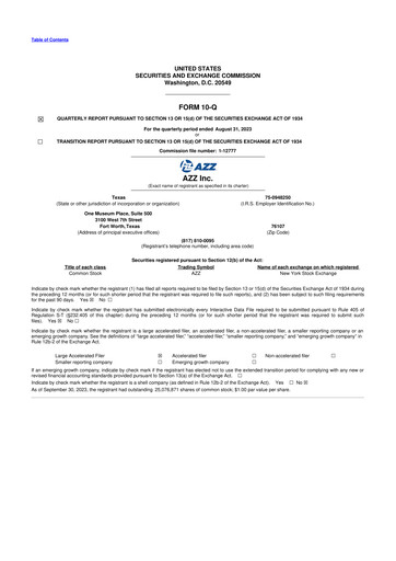 Thumbnail AZZ 10-Q Quarterly Report FY2024 