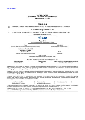 Thumbnail AZZ 10-Q Quarterly Report FY2025 