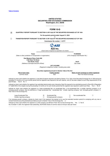 Thumbnail AZZ 10-Q Quarterly Report FY2025 