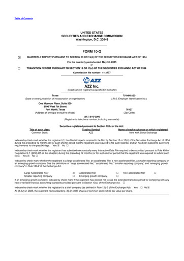 Thumbnail AZZ 10-Q Quarterly Report FY2026 