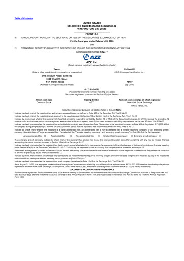 Thumbnail AZZ 10-K Annual Report 