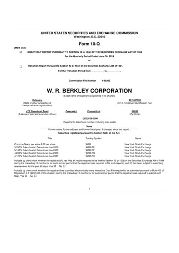 Vorschaubild W. R. Berkley 10-Q Quartalsbericht 2024 