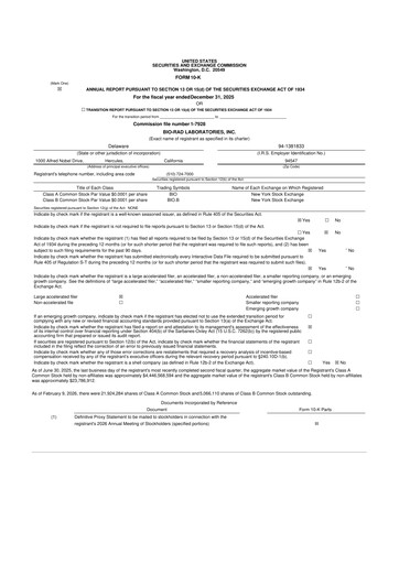 Thumbnail Bio-Rad Laboratories 10-K Annual Report 2025
