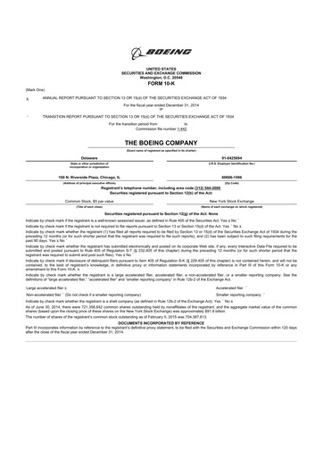 Thumbnail Boeing 10-K Annual Report 2014