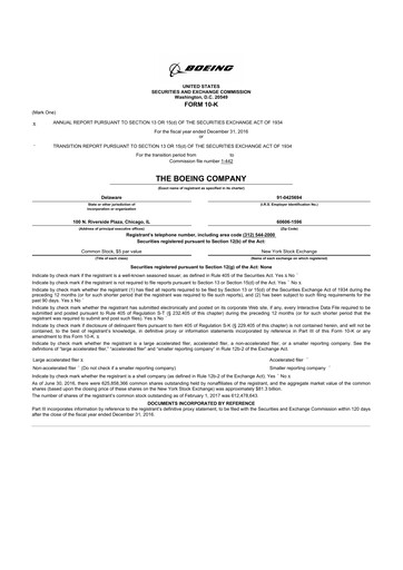 Thumbnail Boeing 10-K Annual Report 2016