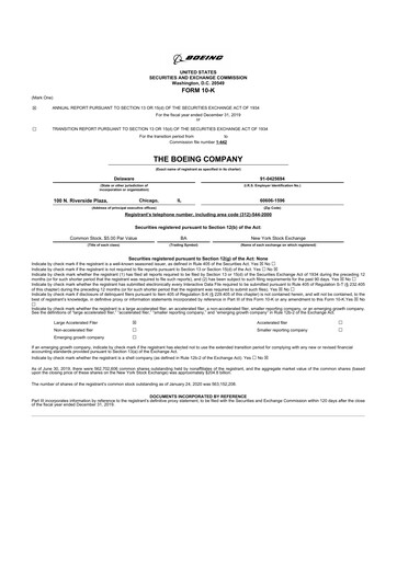 Thumbnail Boeing 10-K Annual Report 2019