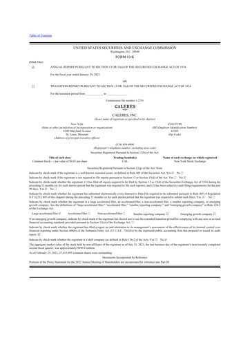 Thumbnail Caleres 10-K Annual Report 2021