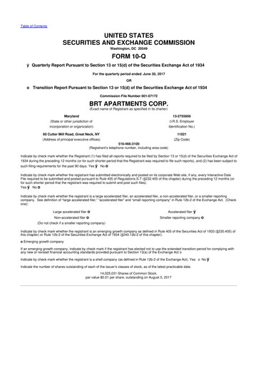 Thumbnail BRT Apartments 10-Q Quarterly Report FY 
