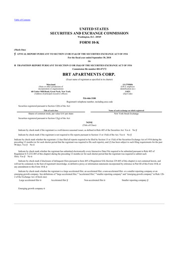 Thumbnail BRT Apartments 10-K Annual Report 2018