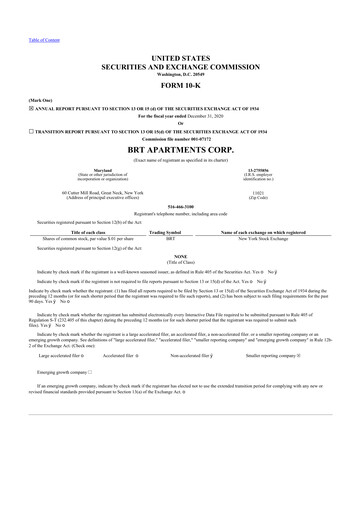 Thumbnail BRT Apartments 10-K Annual Report 2020