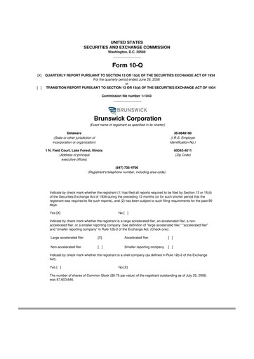 Vorschaubild Brunswick Corporation 10-Q Quartalsbericht  
