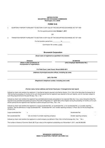 Vorschaubild Brunswick Corporation 10-Q Quartalsbericht 2011 