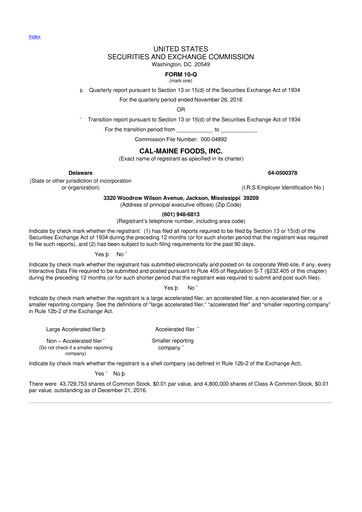 Thumbnail Cal-Maine Foods 10-Q Quarterly Report FY2017 