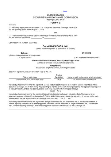 Thumbnail Cal-Maine Foods 10-Q Quarterly Report FY2020 