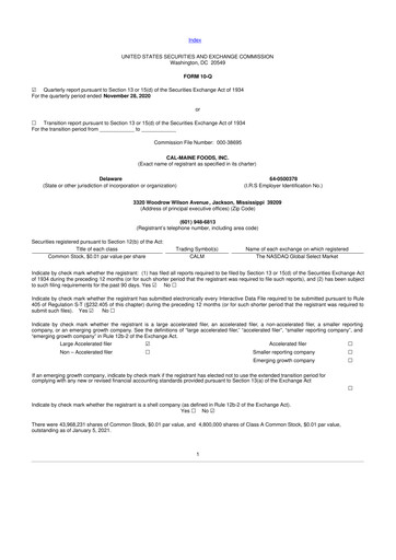 Thumbnail Cal-Maine Foods 10-Q Quarterly Report FY2021 