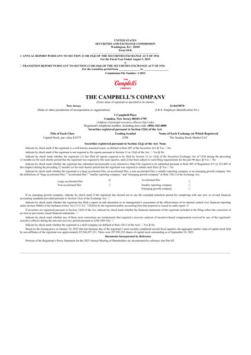 Thumbnail 
Campbell's 10-K Annual Report 2025