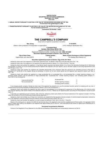Thumbnail 
Campbell's 10-K Annual Report 2026