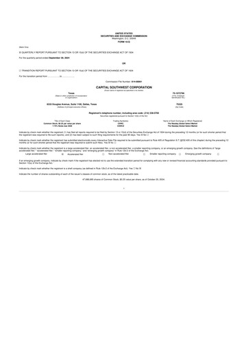 Miniature Capital Southwest Corporation 10-Q Rapport trimestriel 2025 