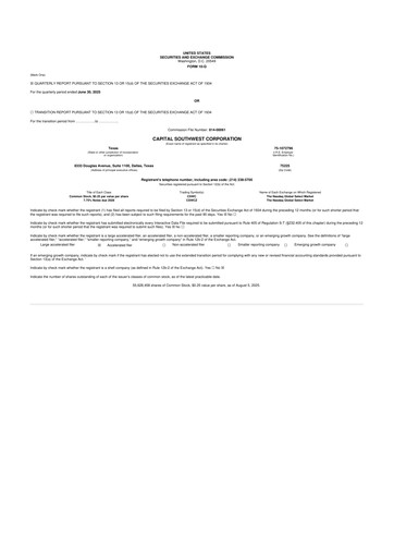 Miniature Capital Southwest Corporation 10-Q Rapport trimestriel 2026 