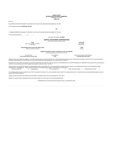Miniature Capital Southwest Corporation 10-Q Rapport trimestriel 2026 