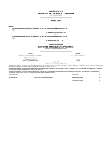 Thumbnail Carpenter Technology 10-Q Quarterly Report FY2019 