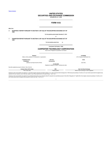 Thumbnail Carpenter Technology 10-Q Quarterly Report FY2020 