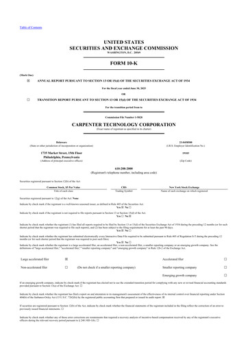 Thumbnail Carpenter Technology 10-K Annual Report 2025