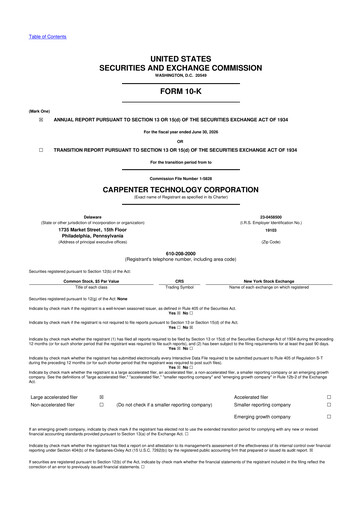 Thumbnail Carpenter Technology 10-K Annual Report 2026