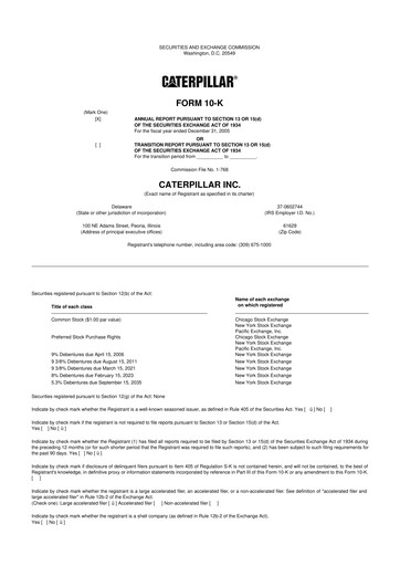 Vorschaubild Caterpillar 10-K Jahresbericht 