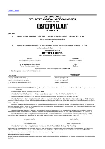 Vorschaubild Caterpillar 10-K Jahresbericht 