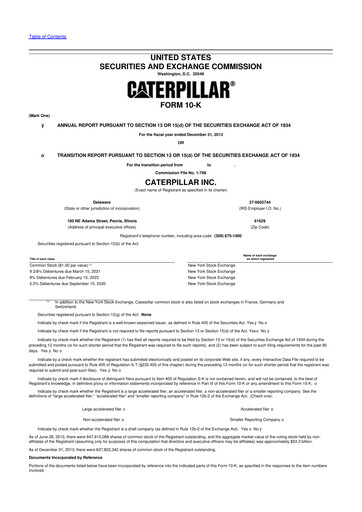 Vorschaubild Caterpillar 10-K Jahresbericht 
