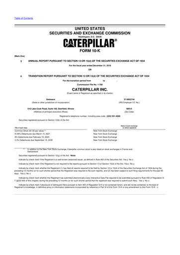 Vorschaubild Caterpillar 10-K Jahresbericht 