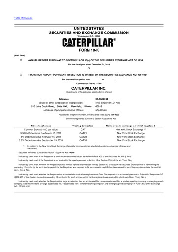 Vorschaubild Caterpillar 10-K Jahresbericht 