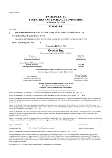 Thumbnail Genesco
 10-K Annual Report 2013