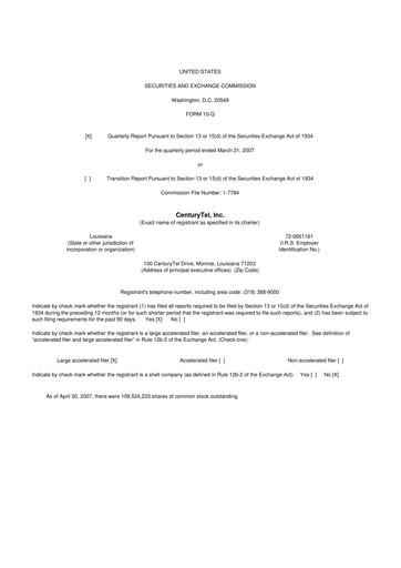 Vorschaubild Lumen Technologies 10-Q Quartalsbericht  