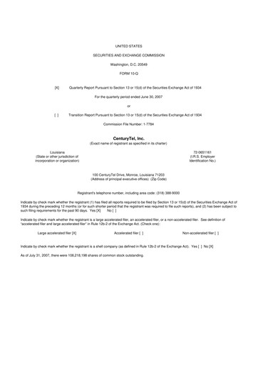 Vorschaubild Lumen Technologies 10-Q Quartalsbericht  