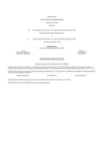 Vorschaubild Lumen Technologies 10-Q Quartalsbericht  