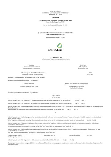 Thumbnail Lumen Technologies 10-K Annual Report 