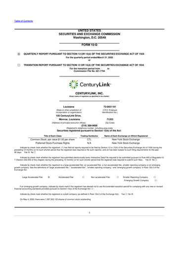 Vorschaubild Lumen Technologies 10-Q Quartalsbericht 2020 