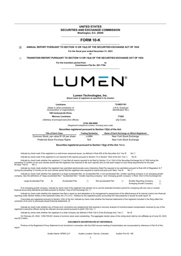 Thumbnail Lumen Technologies 10-K Annual Report 2023