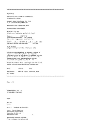 Thumbnail Chemed 10-Q Quarterly Report FY 