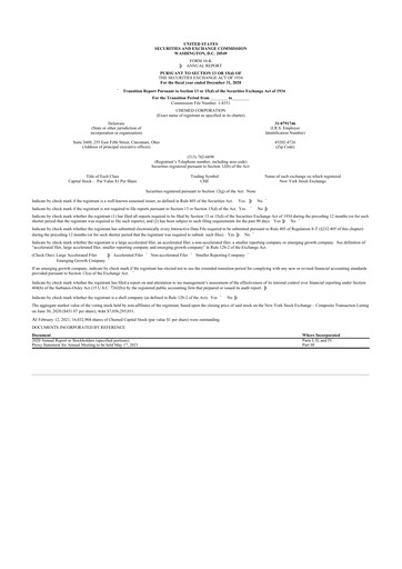 Thumbnail Chemed 10-K Annual Report 2020