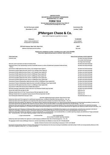 Thumbnail JPMorgan Chase 10-K Annual Report 2011