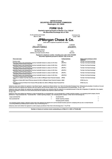 Vorschaubild JPMorgan Chase 10-Q Quartalsbericht 2025 