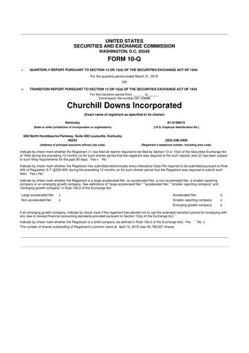 Vorschaubild Churchill Downs 10-Q Quartalsbericht  