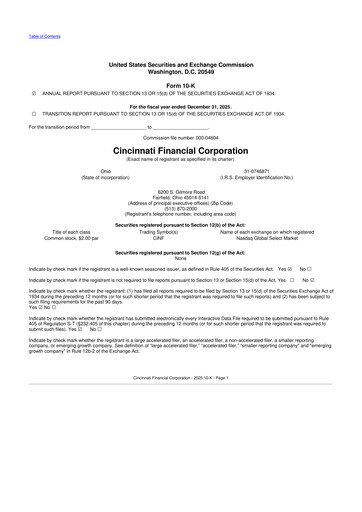 Thumbnail Cincinnati Financial
 10-K Annual Report 2025